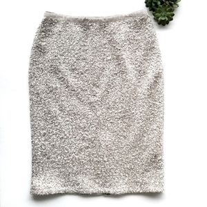 silver sequin denim skirt